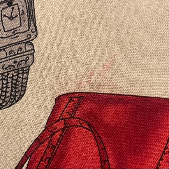 Brighton Red and Cream Swirl Scarf - Picture 3 of 7